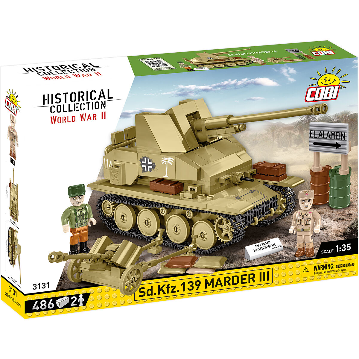 COBI Sd. Kfz. 139 MARDER III Tank Destroyer: Set #3131