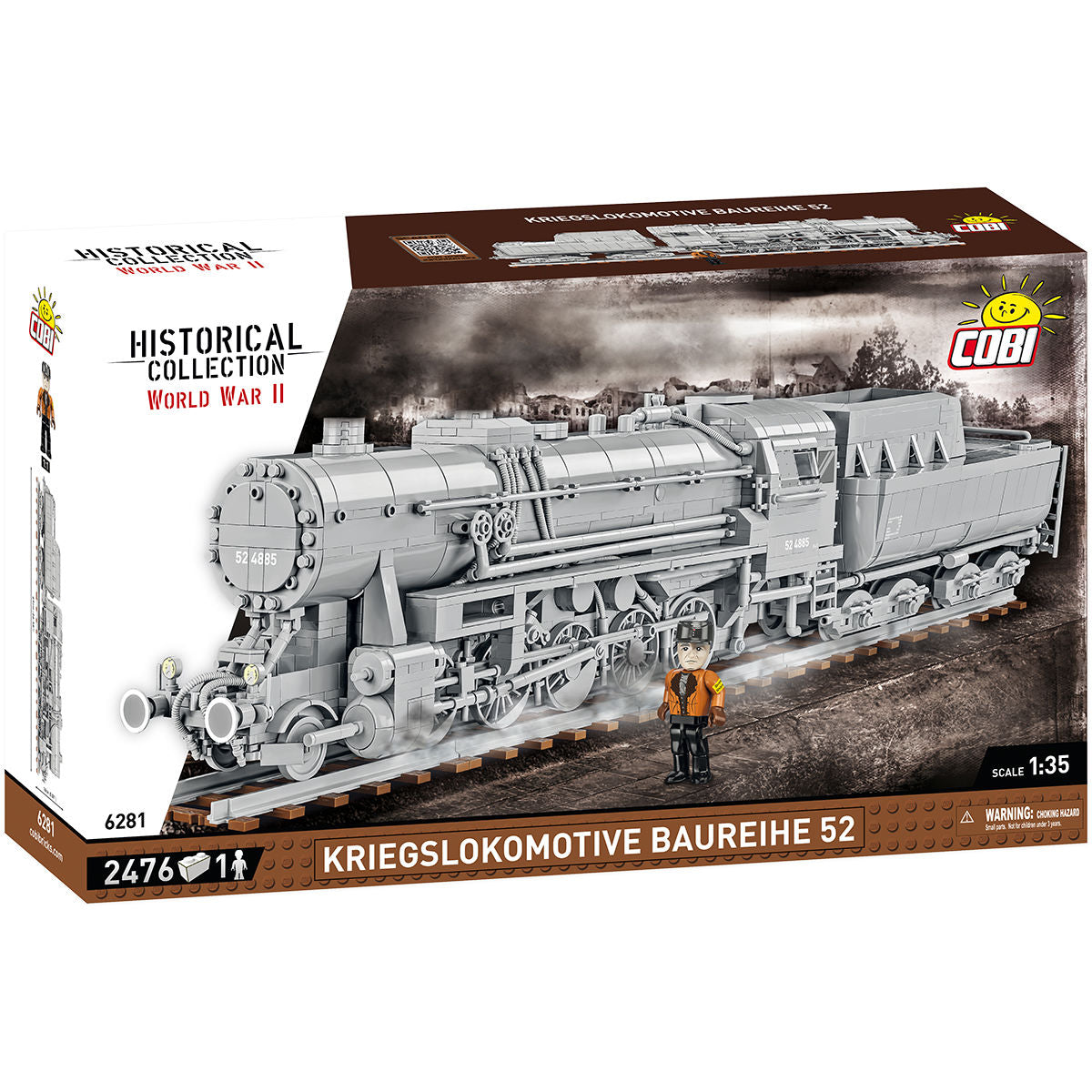 Locomotora COBI Kriegslokomotive Baureihe 52: Set #6281