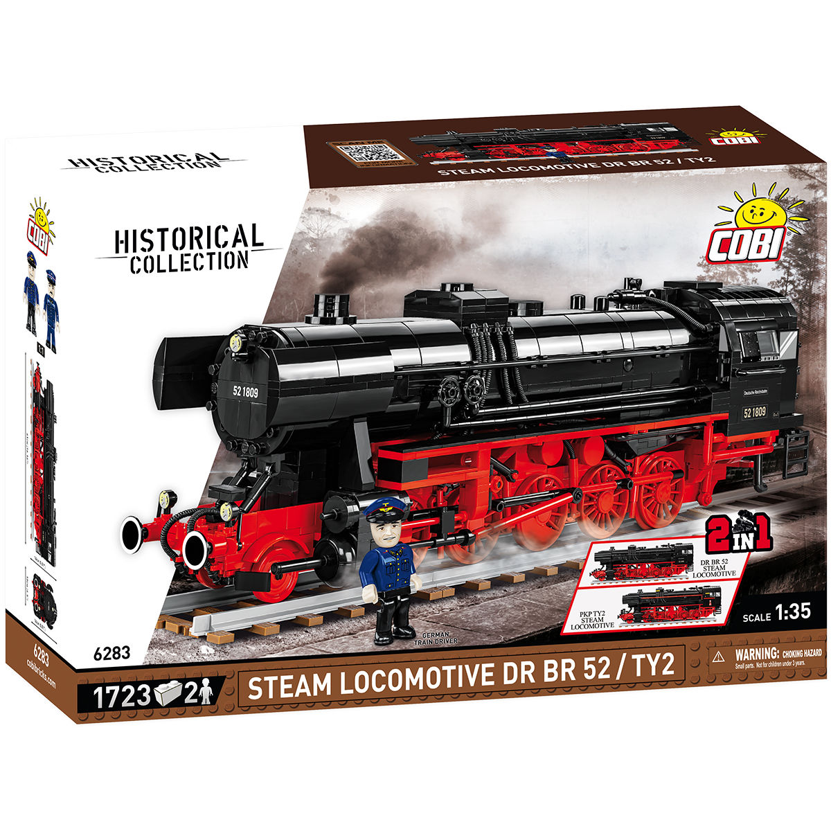 Locomotora de vapor COBI DR BR 52 / TY2: Juego n.° 6283