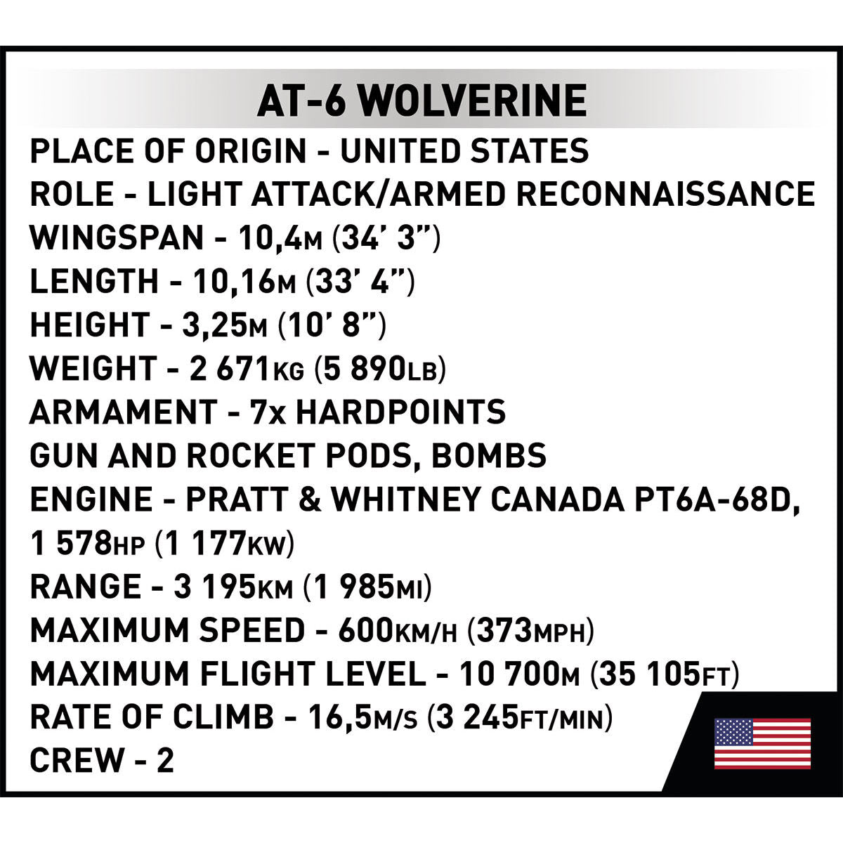 COBI Beechcraft AT-6 Wolverine Turbohélice: Conjunto n.° 5905