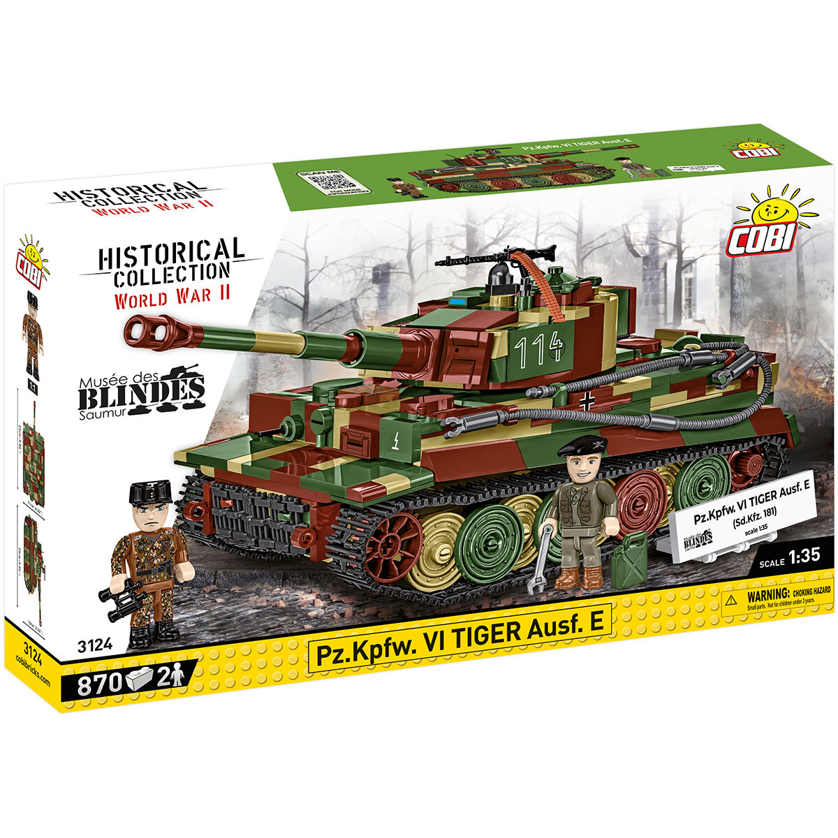 COBI Pz.Kpfw. VI Tigre Ausf. Tanque E: Conjunto #3124