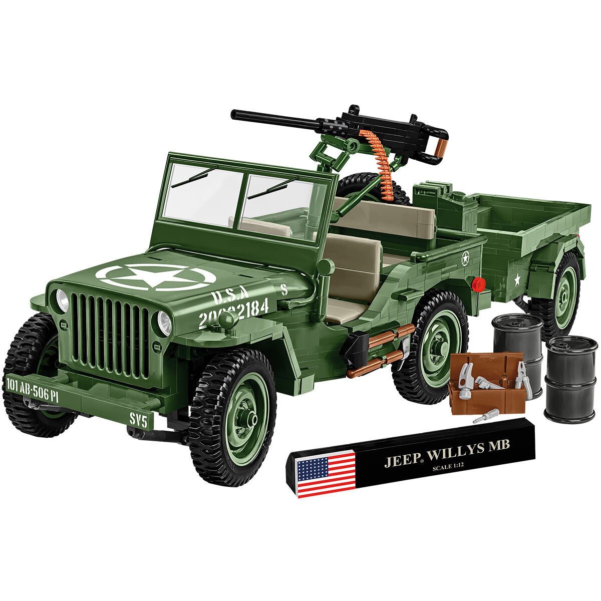 COBI EXECUTIVE EDITION JEEP Willys MB & Trailer: Set #2804