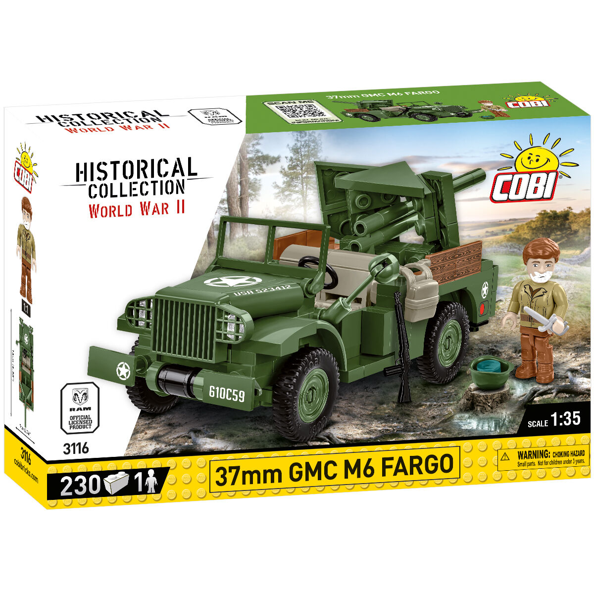 COBI 37mm GMC M6 Fargo Vehicle: Set #3116