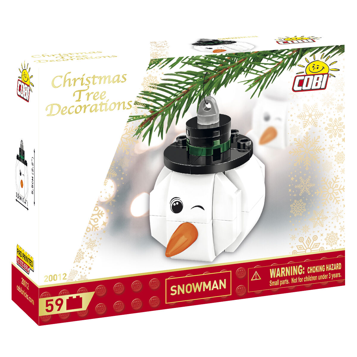 Adorno de muñeco de nieve COBI: Juego n.° 200012