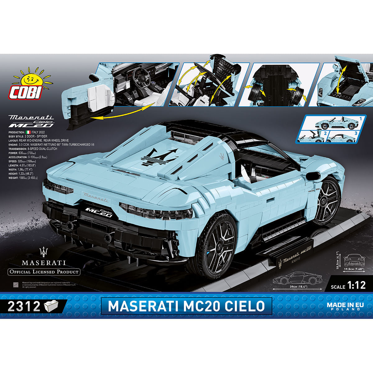 COBI EDICIÓN EJECUTIVA Maserati MC20 Cielo Super Car: Set n.° 24351