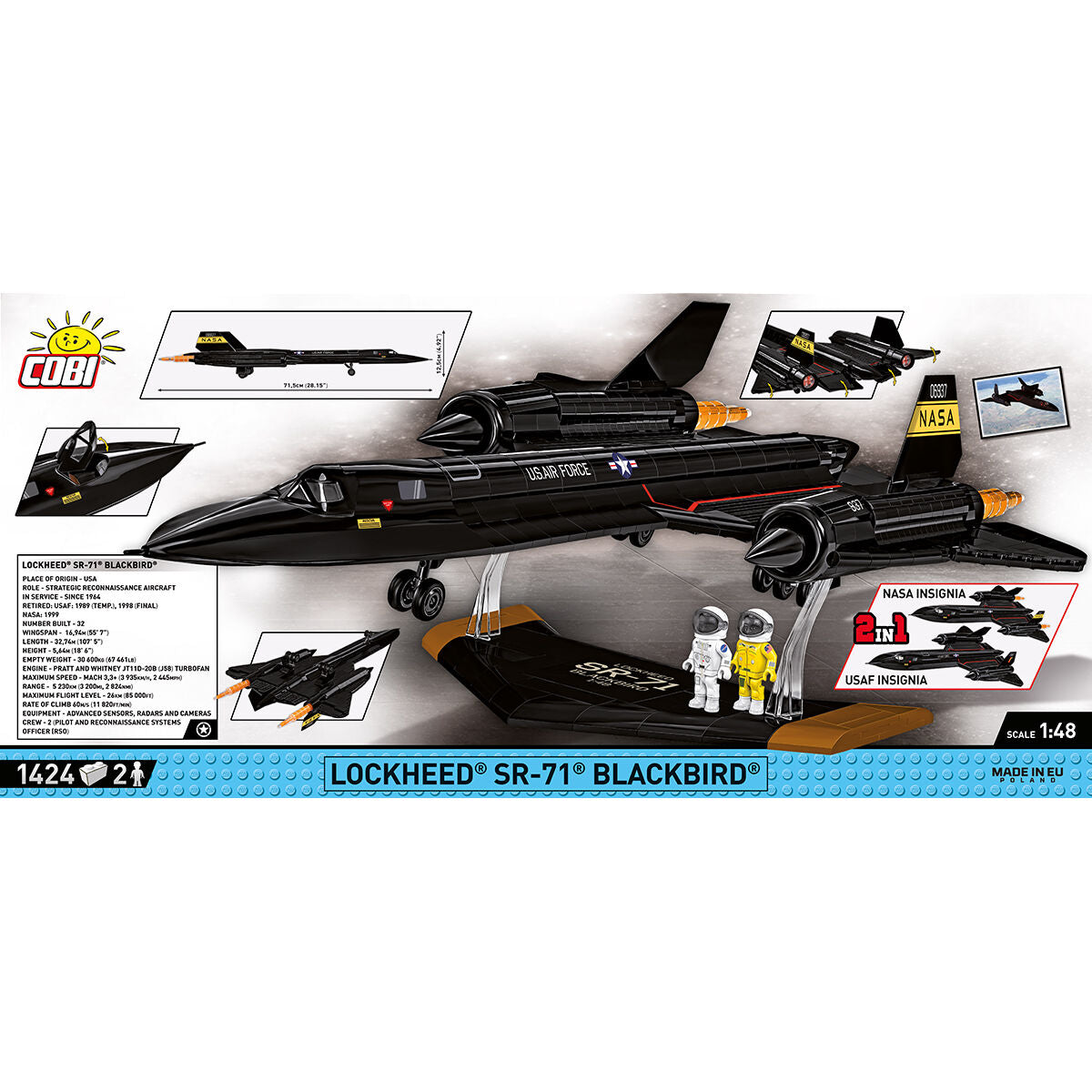 EDICIÓN EJECUTIVA COBI Lockheed SR-71 Blackbird: Set n.° 5890