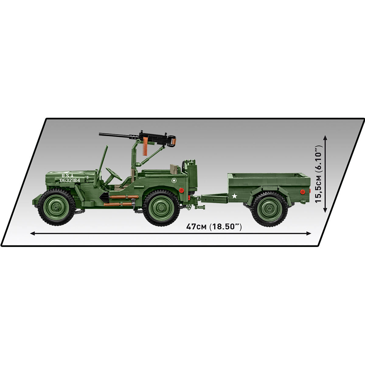COBI EXECUTIVE EDITION JEEP Willys MB & Trailer: Set #2804