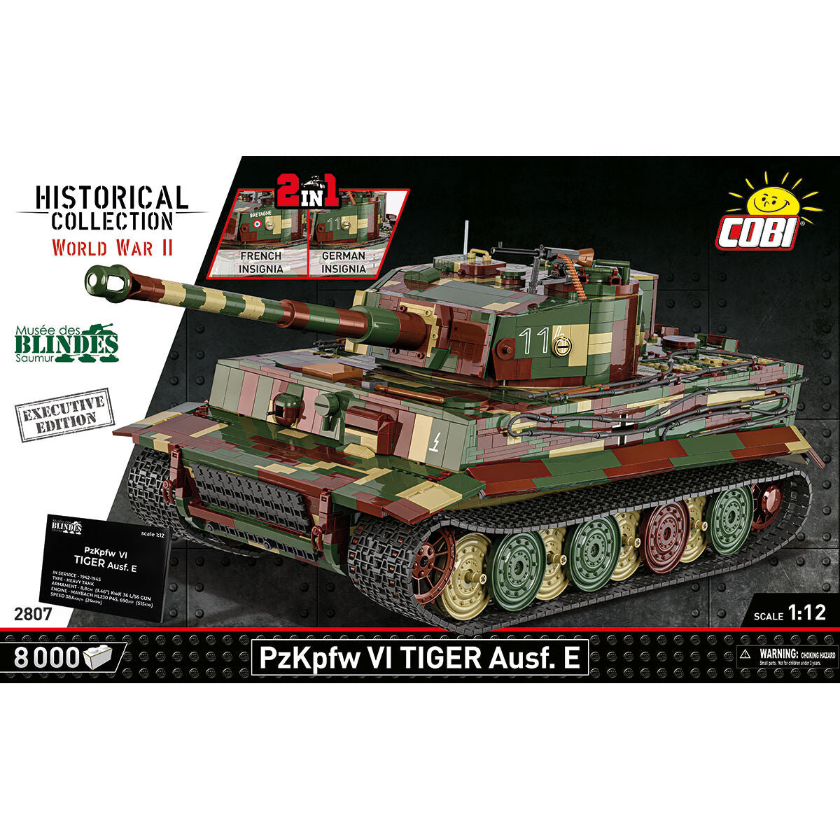 COBI EDICIÓN EJECUTIVA PzKpfw VI Ausf. Tanque Panzer E: Conjunto #2807