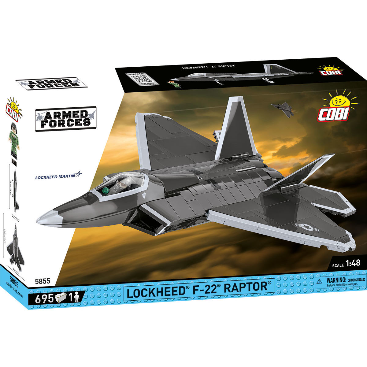Avión de combate COBI Lockheed F-22 Raptor: Conjunto n.° 5855