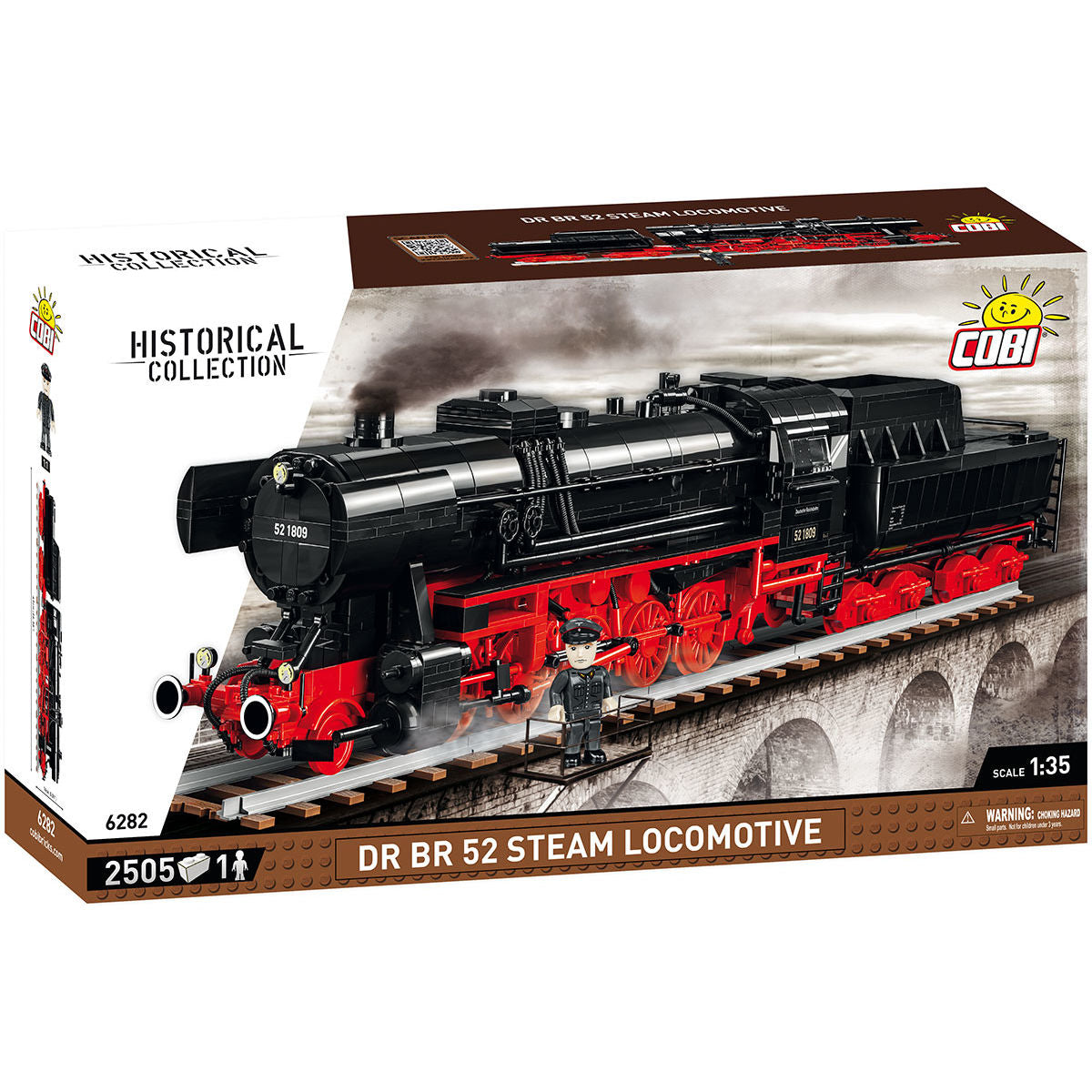Locomotora de vapor COBI DR BR 52: Juego n.° 6282