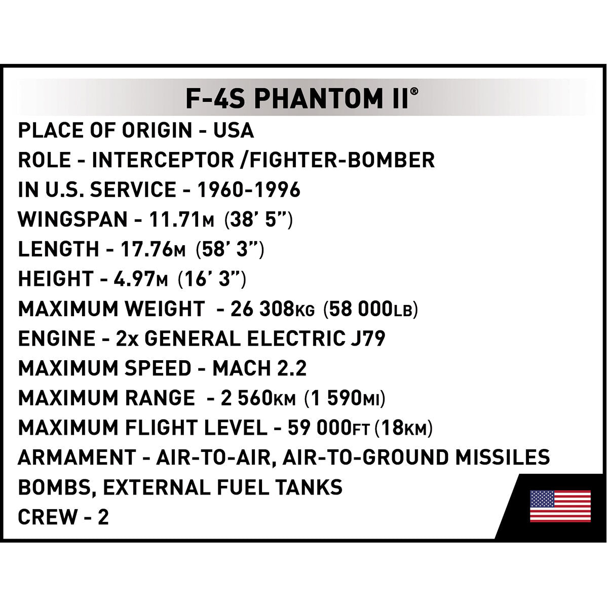 COBI F-4S Phantom II Jet Fighter: Set #5899