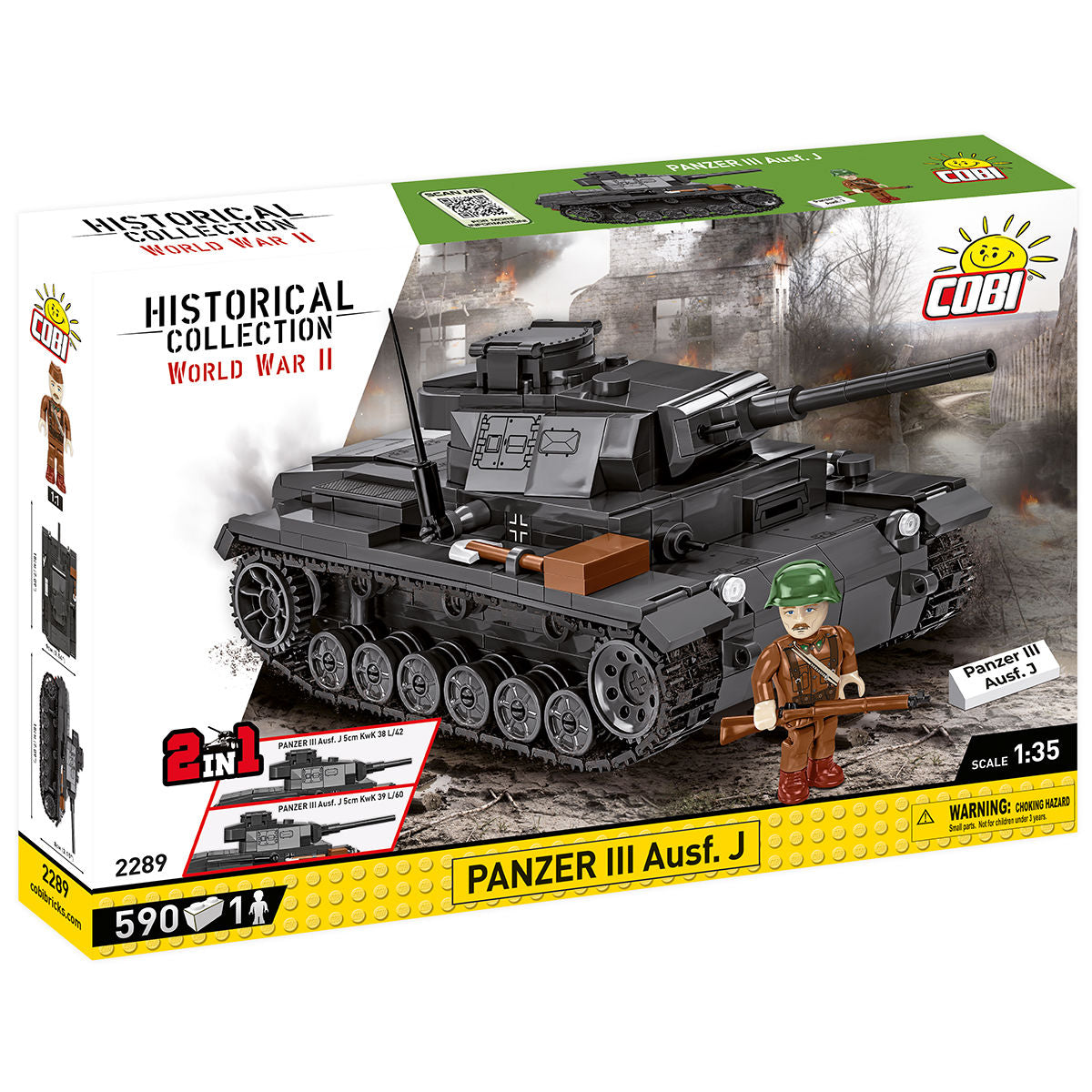 COBI Panzer III Ausf. Tanque J: Conjunto #2289