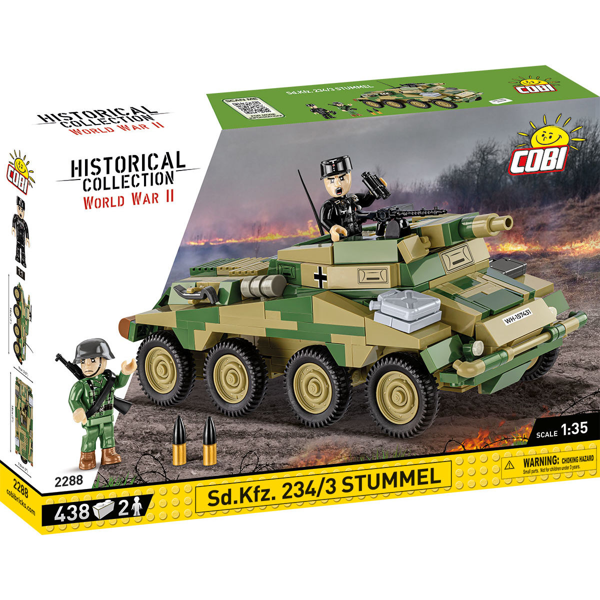 COBI Sd.Kfz. 234/3 Stummel Armored Vehicle : Set #2288