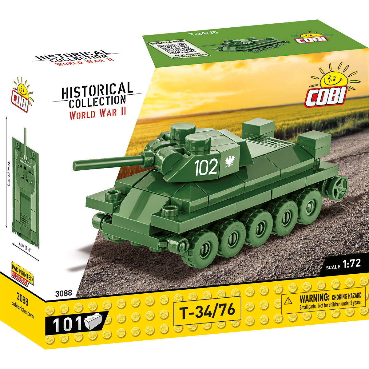 COBI T-34/76 Tank 1:72 Scale: Set #3088