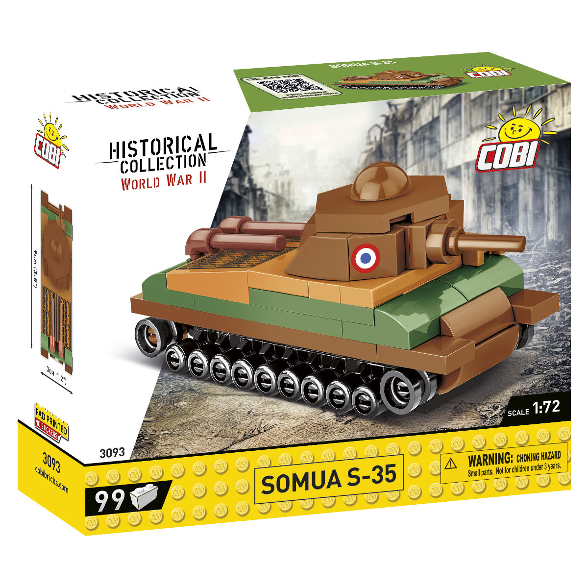 COBI Somua S-35 Tank 1:72 Scale: Set #3093
