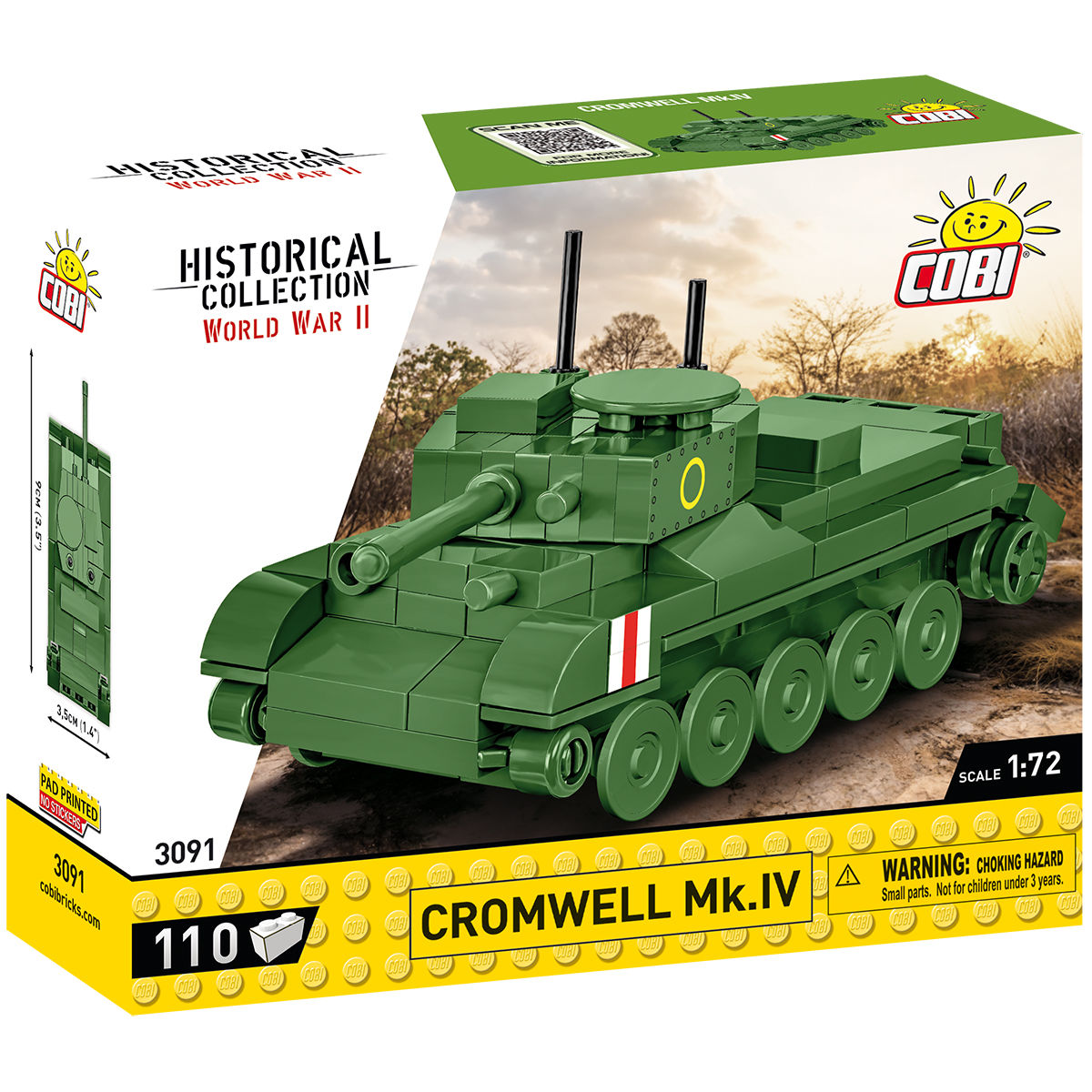 Tanque COBI Cromwell Mk. IV, escala 1:72: Set n.° 3091