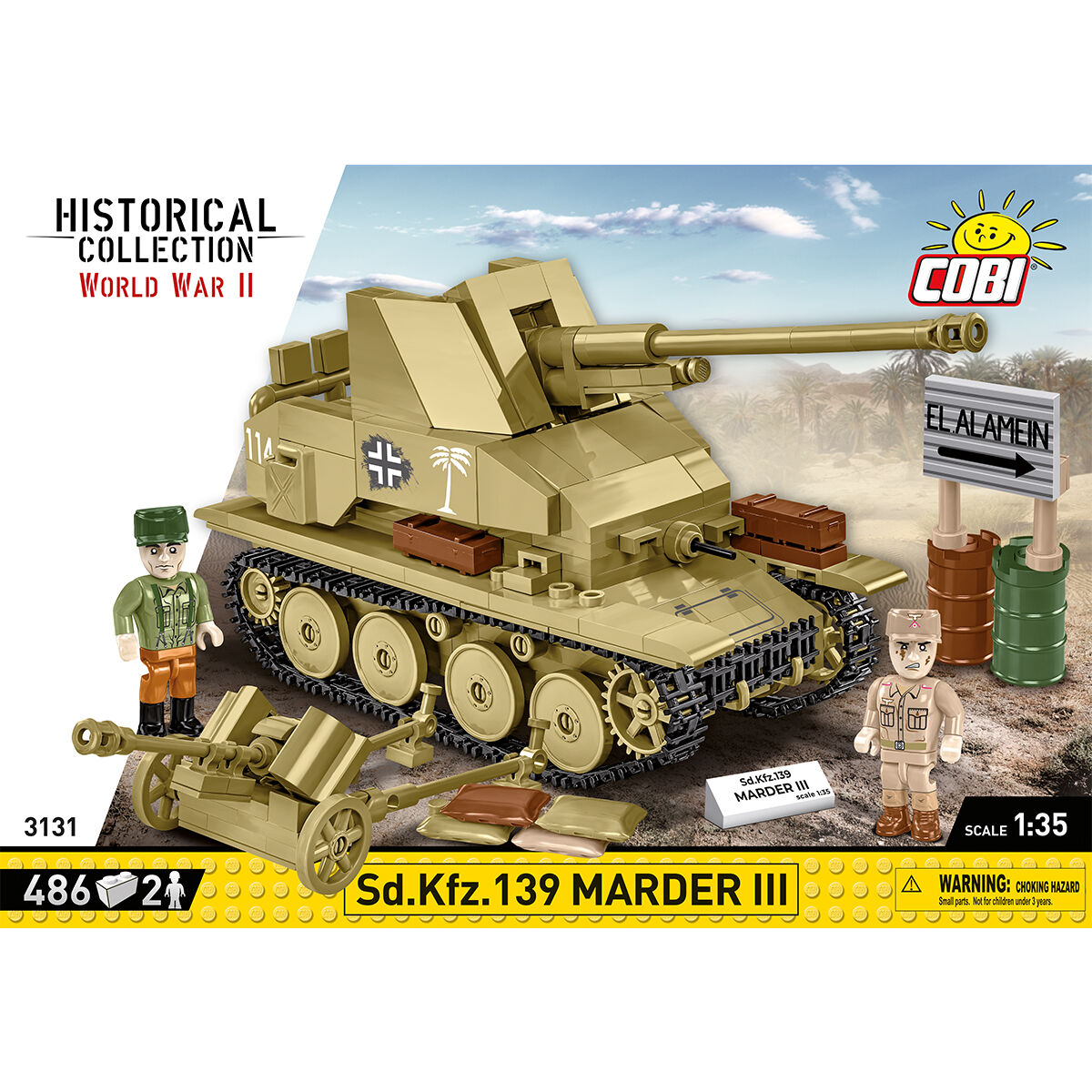 COBI Sd. Kfz. 139 MARDER III Tank Destroyer: Set #3131