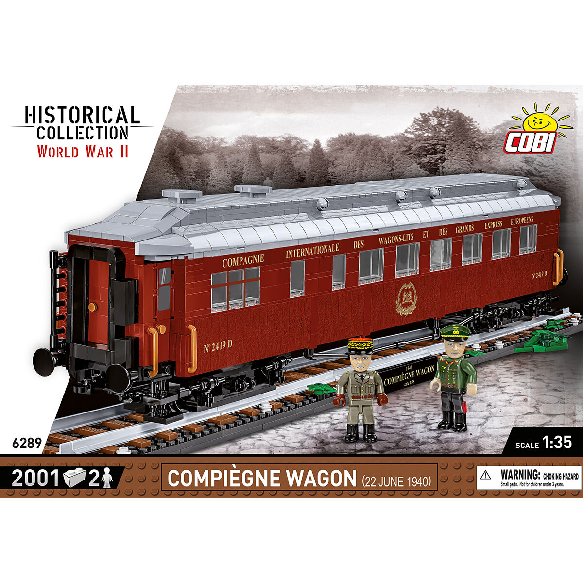 COBI Compiègne Wagon (22 June 1940) Train Car : Set #6289