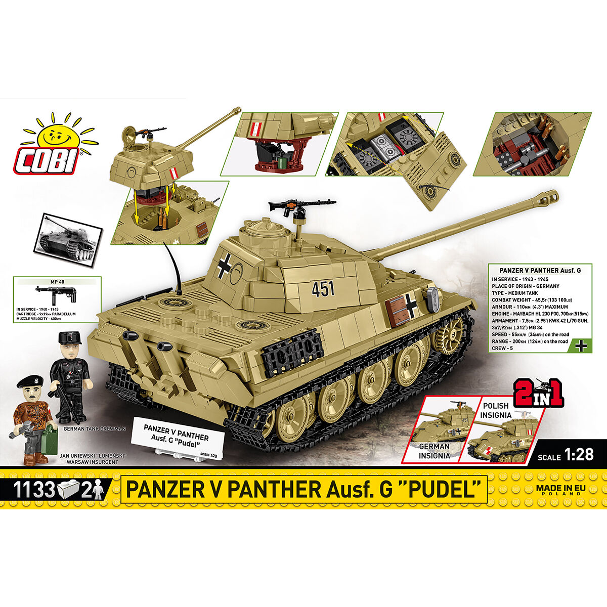 COBI PanzerKampfWagen V PANTHER Ausf. G 