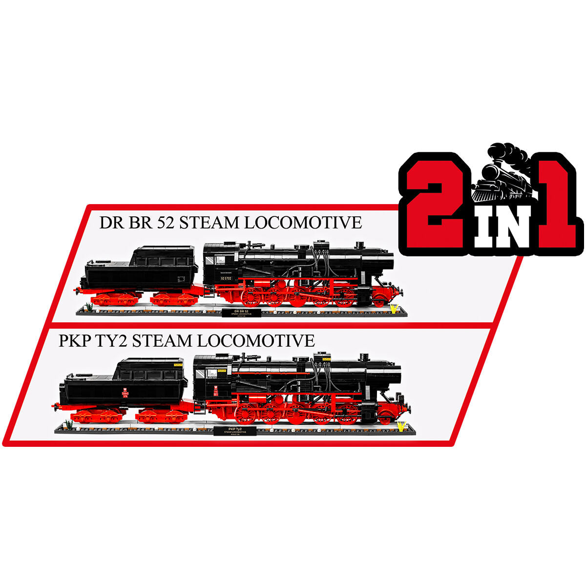 COBI DR BR 52 Steam Locomotive & Railway Semaphore: Set #6287