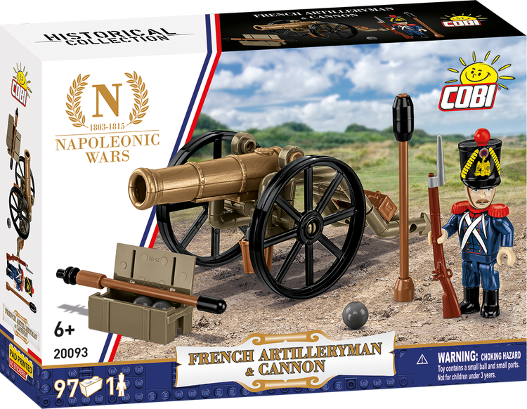 COBI GUERRAS NAPOLEÓNICAS Artillero y cañón francés: Set n.° 20093