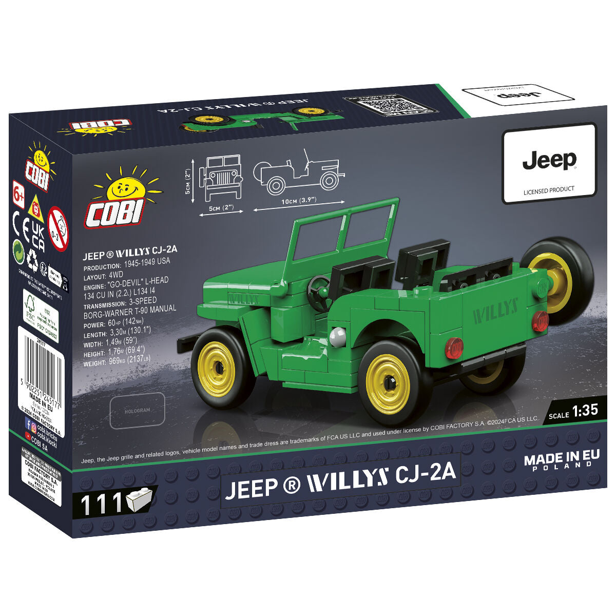 COBI JEEP Willys CJ-2A (Green): Set #24517