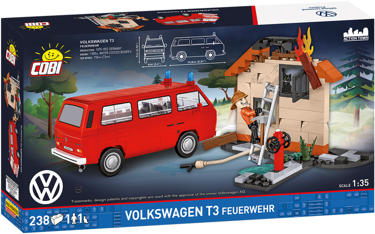 COBI Volkswagen T3 Feuerwehr (Fire Engine) Van: Set #24635