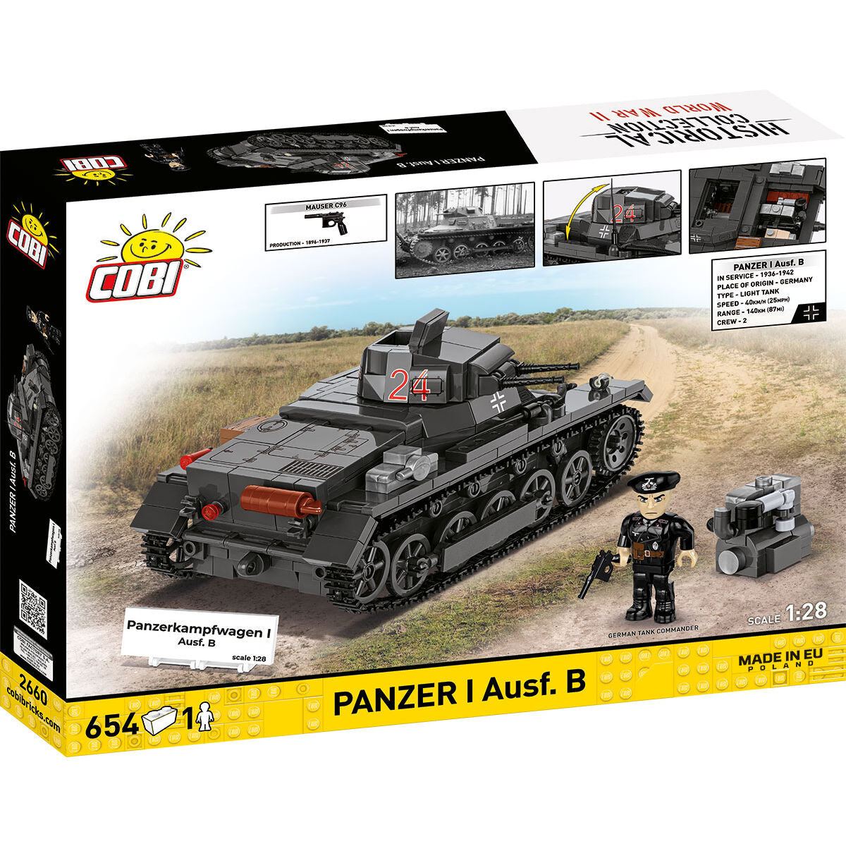 COBI Panzer I Ausf. Tanque B: Conjunto #2660