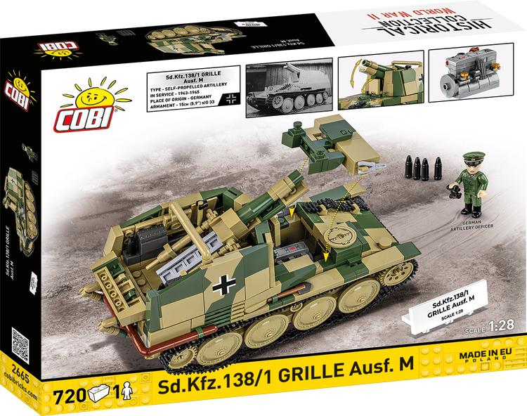 COBI Sd.Kfz. 138/1 Grille Ausf. M Self-Propelled Artillery : Set #2665