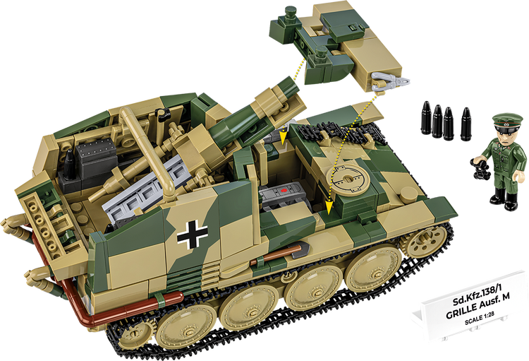 COBI Sd.Kfz. 138/1 Grille Ausf. M Self-Propelled Artillery : Set #2665