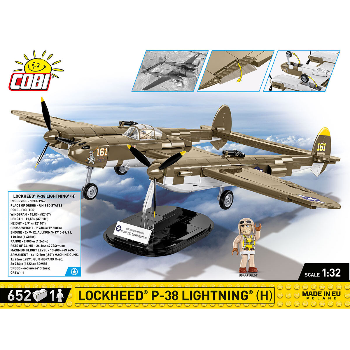 COBI Lockheed P-38 Lightning (H) Fighter : Set #5763