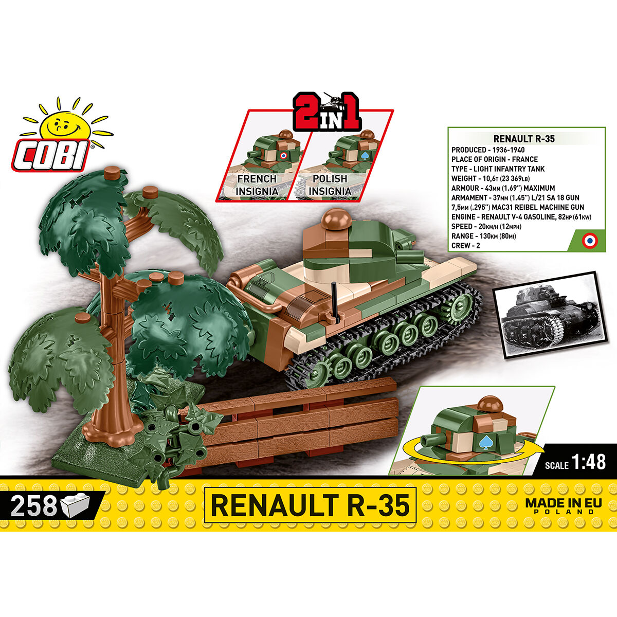 Tanque COBI Renault R-35 1:48: Set #2719