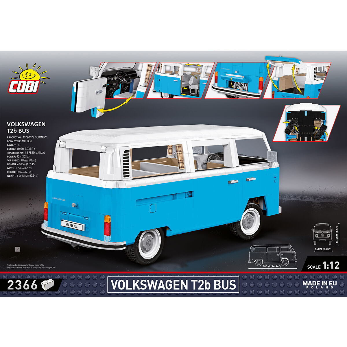 Autobús COBI Volkswagen T2b: Juego n.º 24362 