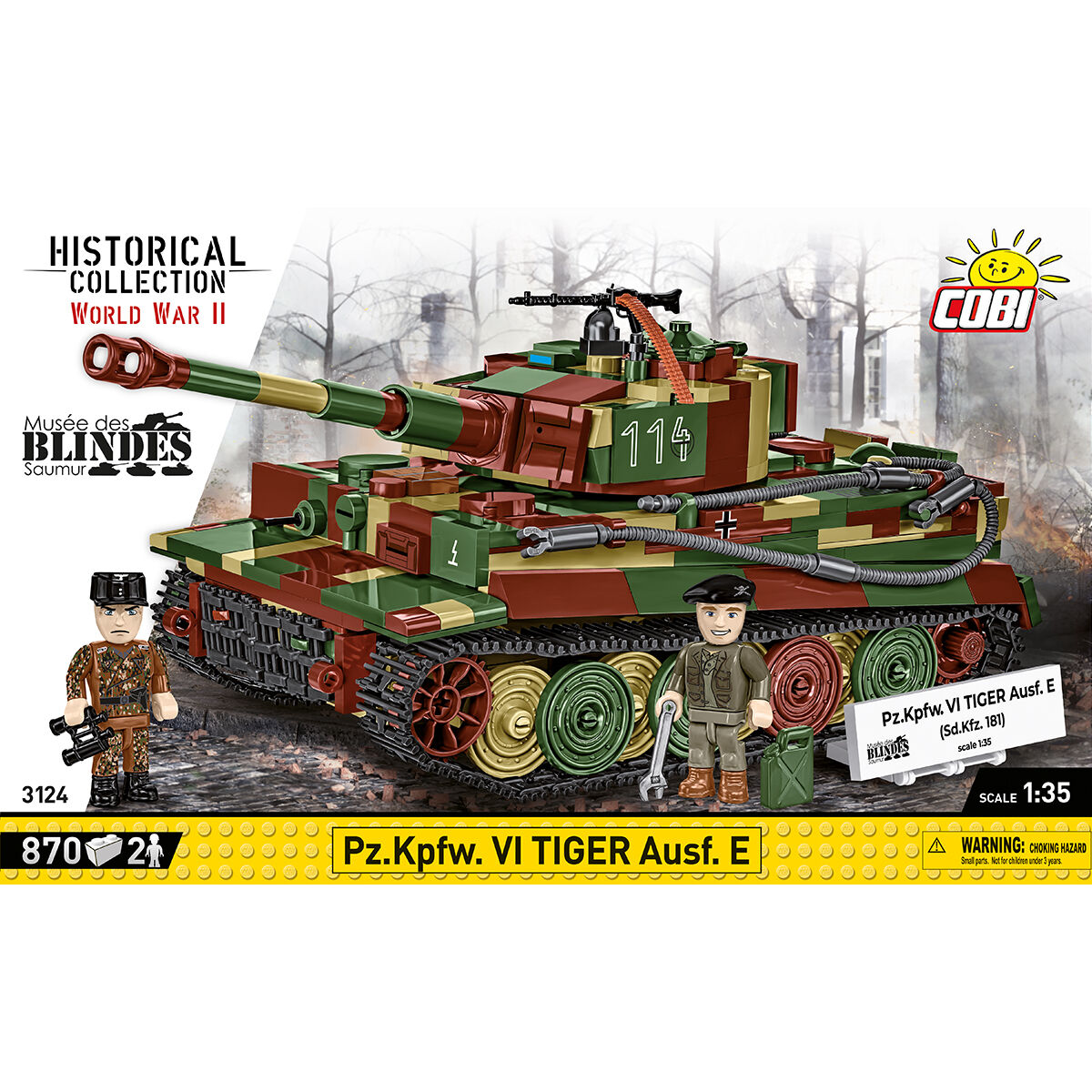 COBI Pz.Kpfw. VI Tiger Ausf. E Tank : Set #3124