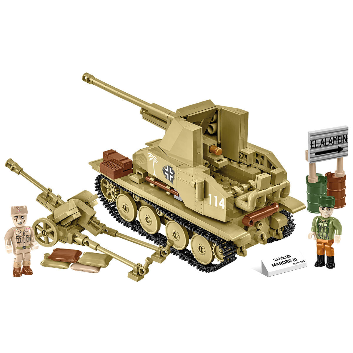 COBI Sd. Kfz. 139 MARDER III Tank Destroyer: Set #3131
