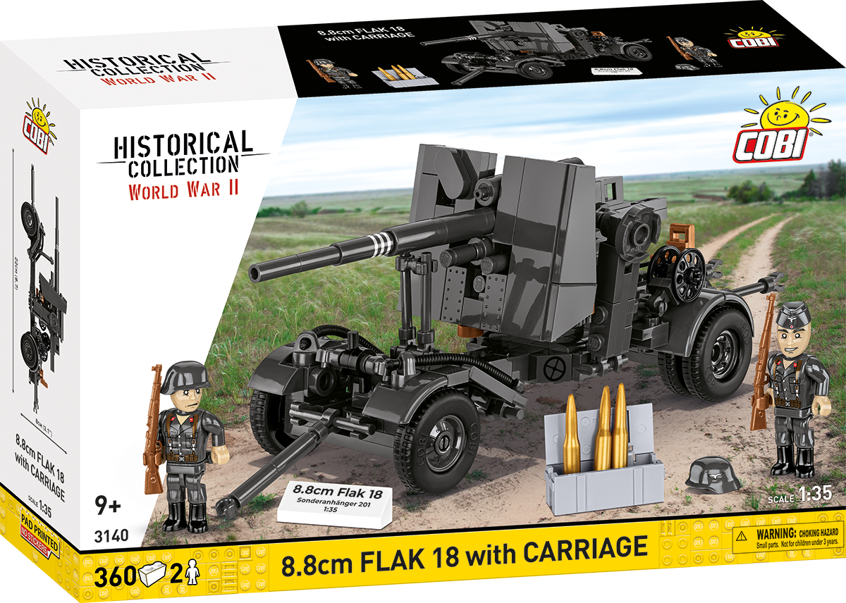 COBI 8.8cm FLAK 18 with Carriage Artillery : Set #3140