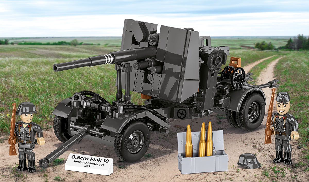 COBI 8.8cm FLAK 18 with Carriage Artillery : Set #3140