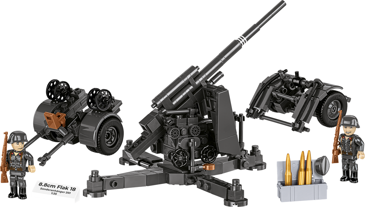 COBI 8.8cm FLAK 18 with Carriage Artillery : Set #3140