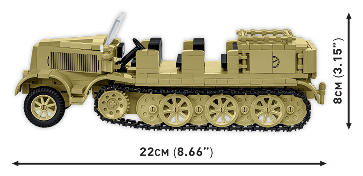 COBI Sd.Kfz.8 Towing 8.8cm FLAK 36 Artillery Half-Track : Set #3143