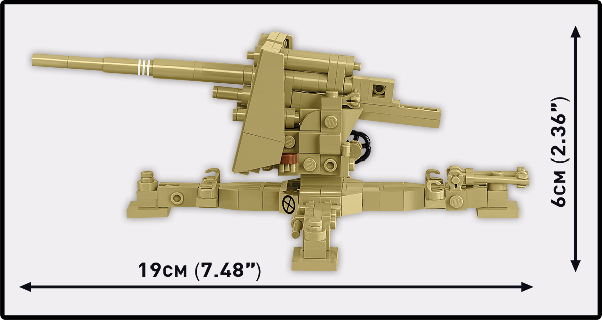 COBI Sd.Kfz.8 Towing 8.8cm FLAK 36 Artillery Half-Track : Set #3143