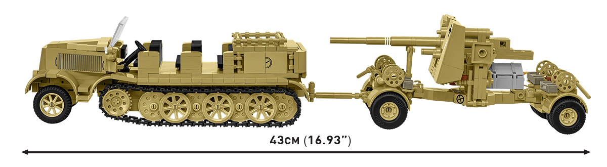 COBI Sd.Kfz.8 Towing 8.8cm FLAK 36 Artillery Half-Track : Set #3143
