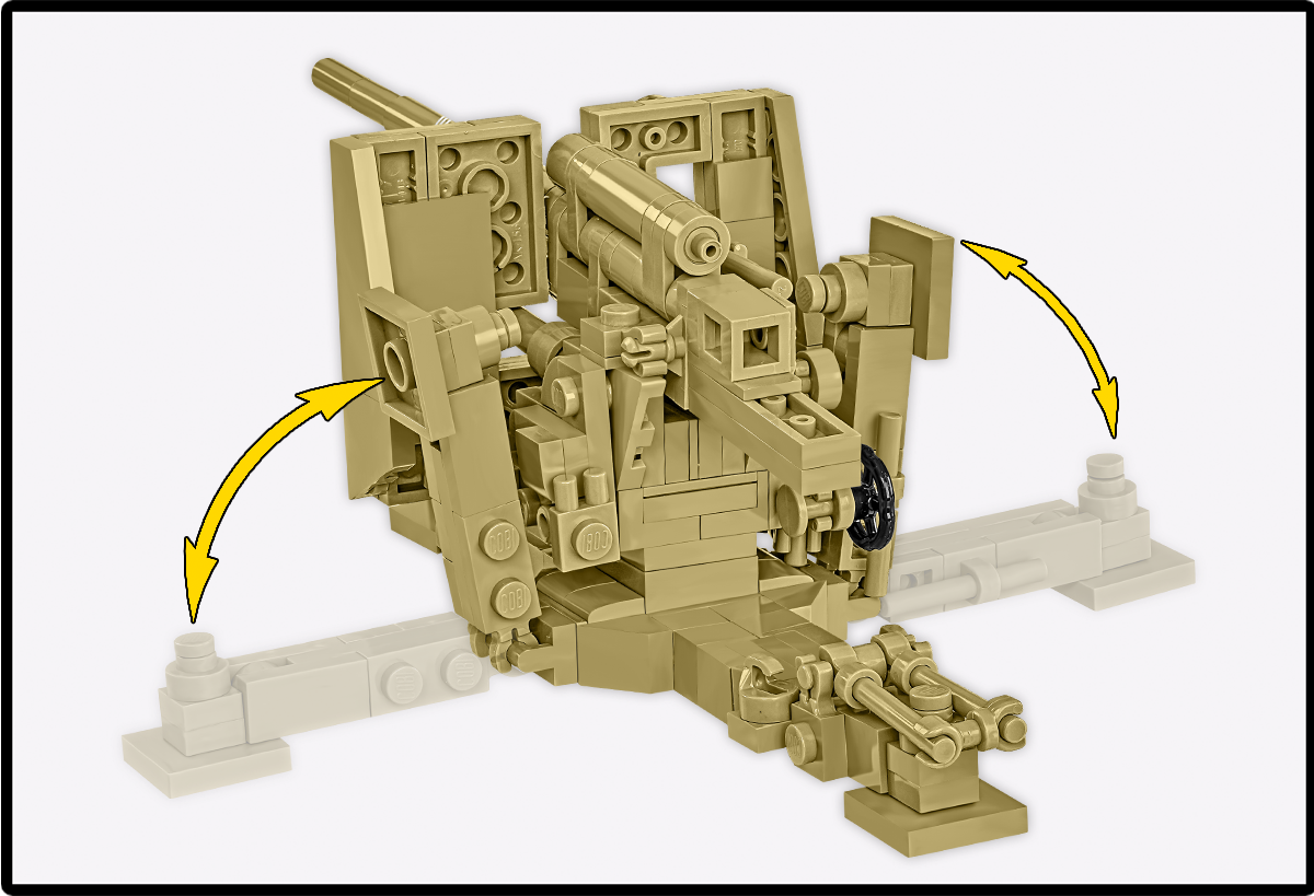 COBI Sd.Kfz.8 Towing 8.8cm FLAK 36 Artillery Half-Track : Set #3143