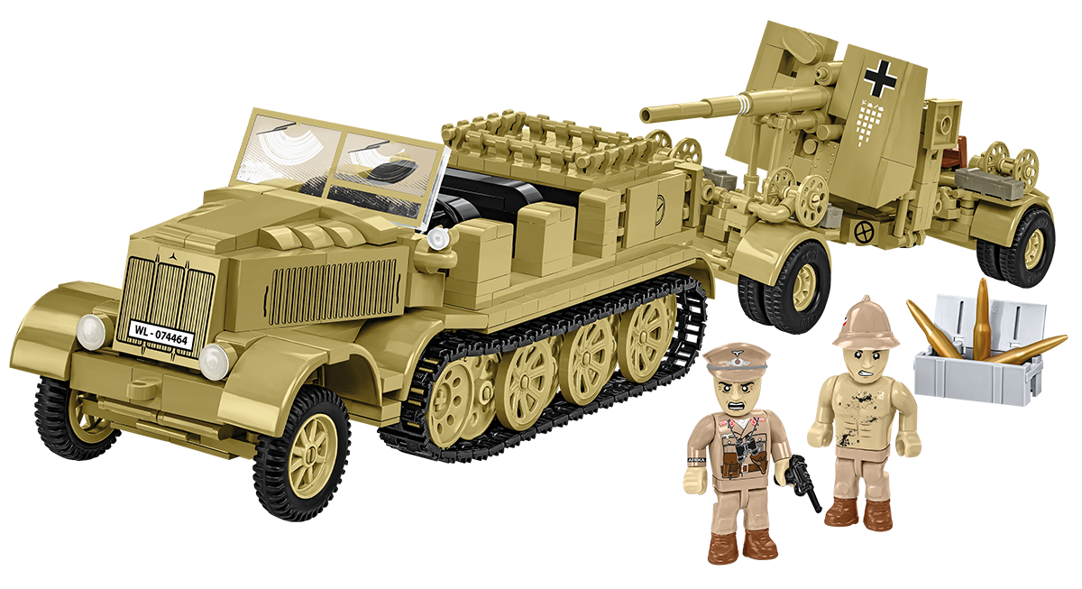COBI Sd.Kfz.8 Towing 8.8cm FLAK 36 Artillery Half-Track : Set #3143