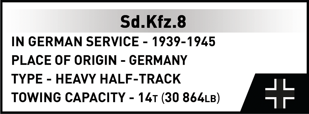 COBI Sd.Kfz.8 Towing 8.8cm FLAK 36 Artillery Half-Track : Set #3143