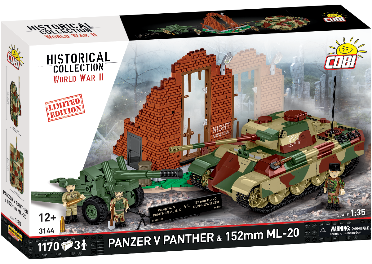 COBI LIMITED EDITION Panzer V Panther & 152mm ML-20 : Set #3144