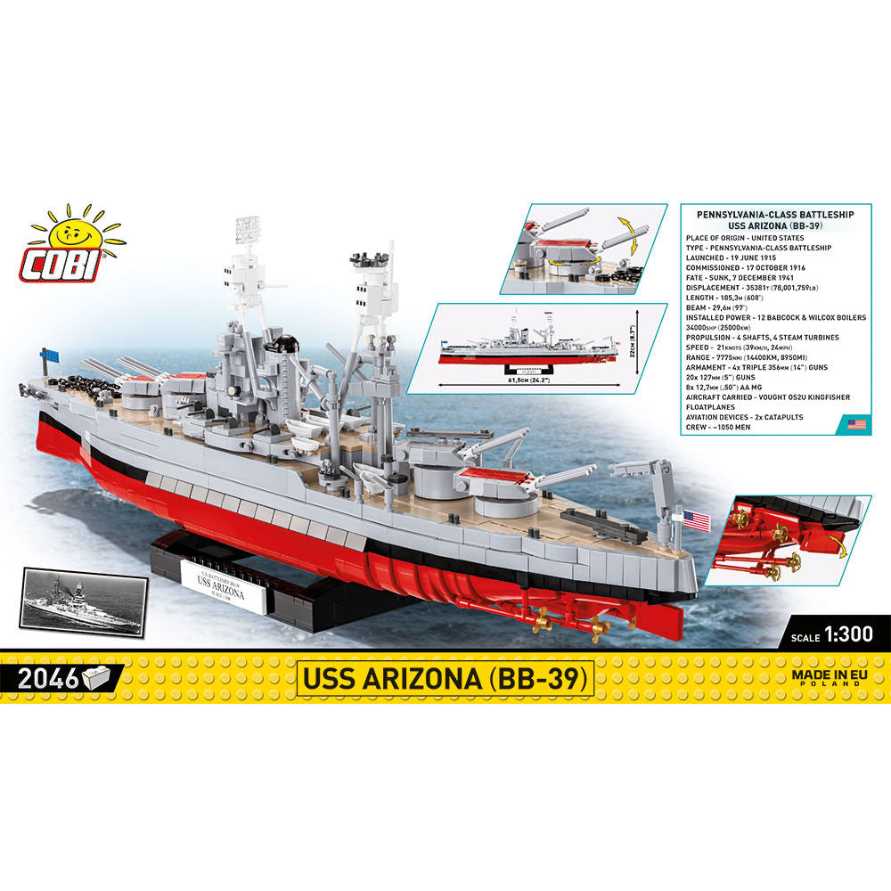 COBI Battleship USS Arizona (BB-39): Set #4843