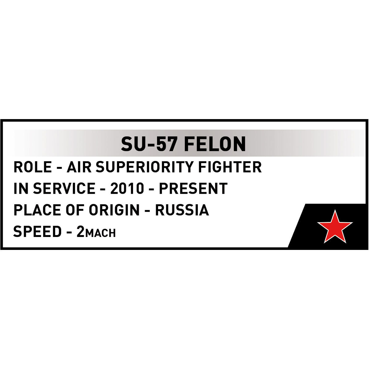 COBI Su-57 FELON Fighter: Set #5909