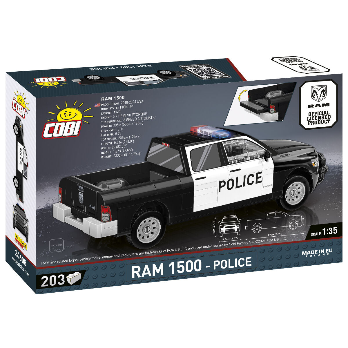 Camión de policía COBI DODGE Ram 1500: Juego n.° 24608