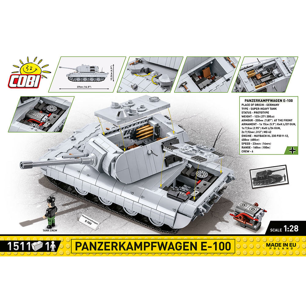 Tanque COBI Panzerkampfwagen E-100: Juego #2572