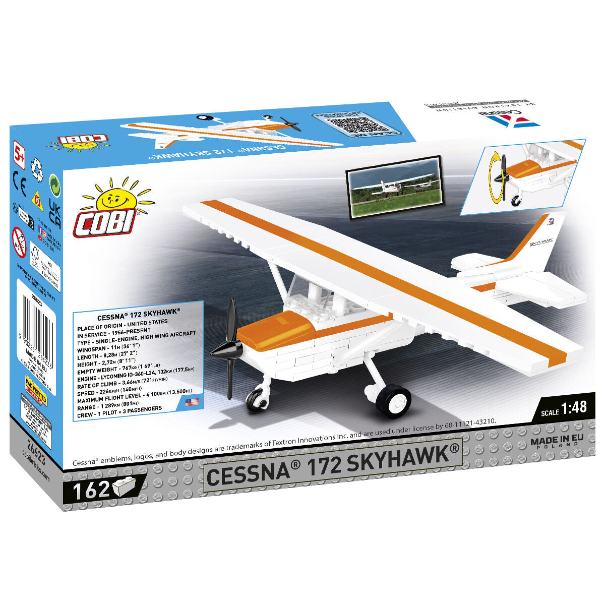 COBI Cessna 172 Skyhawk Aircraft (Orange): Set #26623